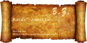 Bató Zomilla névjegykártya
